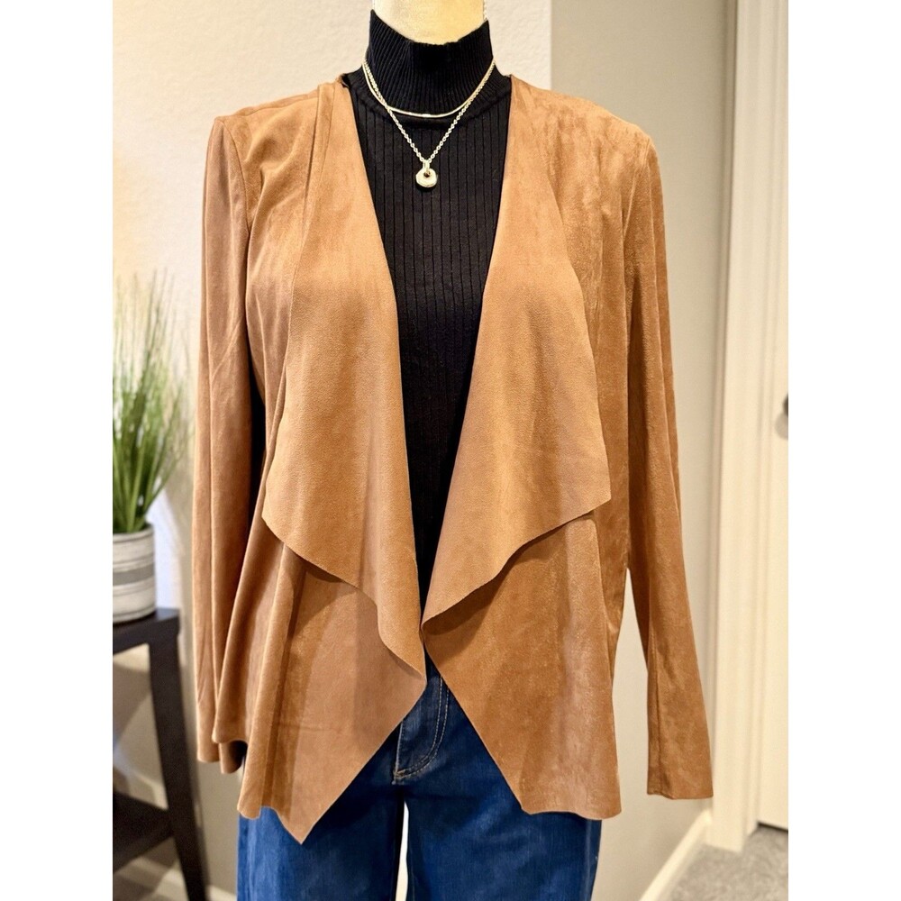 Women’s Suede Jacket BB Dakota Brown Vegan Faux Leather Medium Hippie Boho